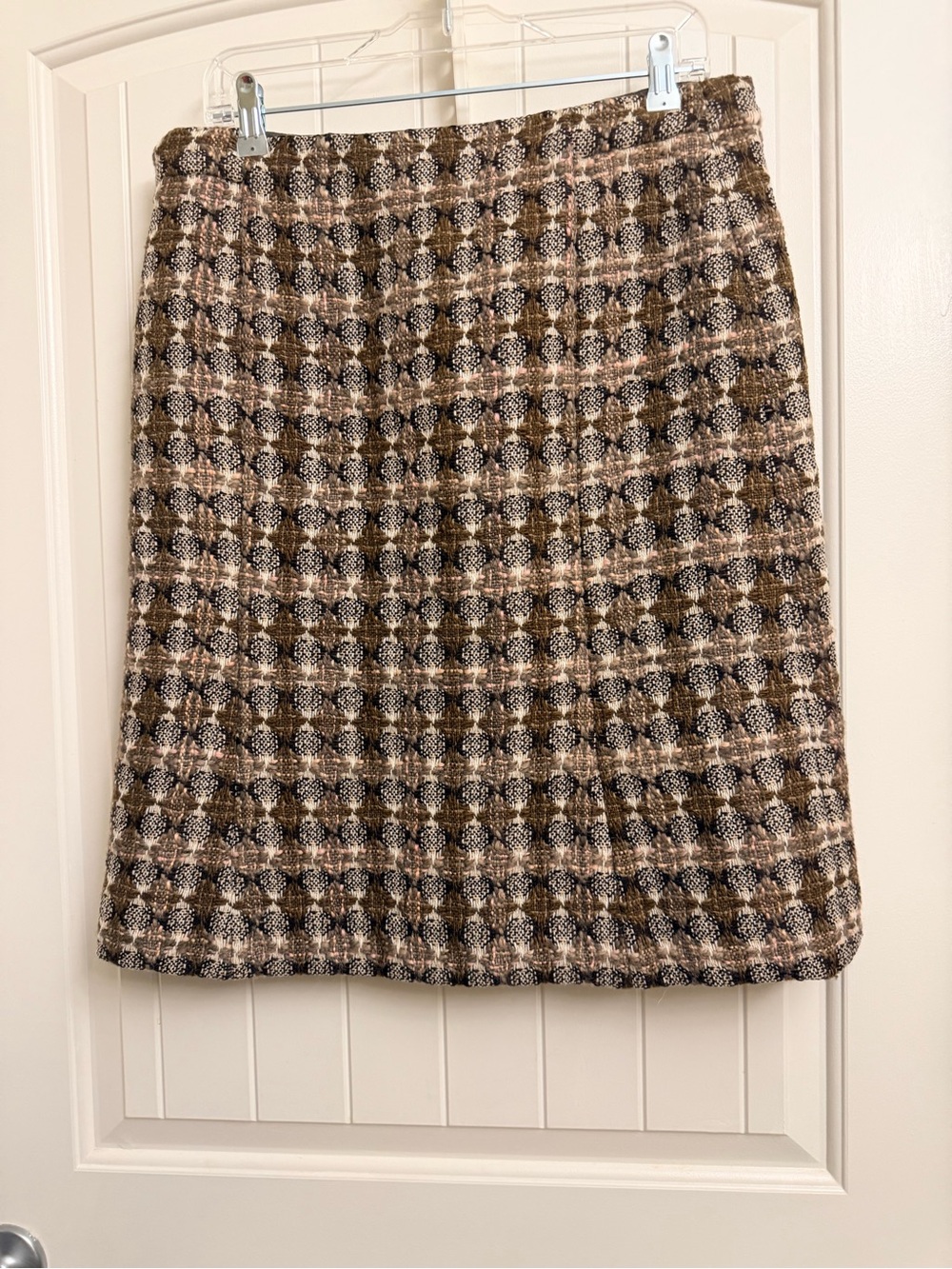 Moschino Multicolor Wool Boucle Skirt, size 10
